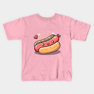 Cute Hotdog with Vegetable Kids T-Shirt